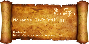 Moharos Szörény névjegykártya